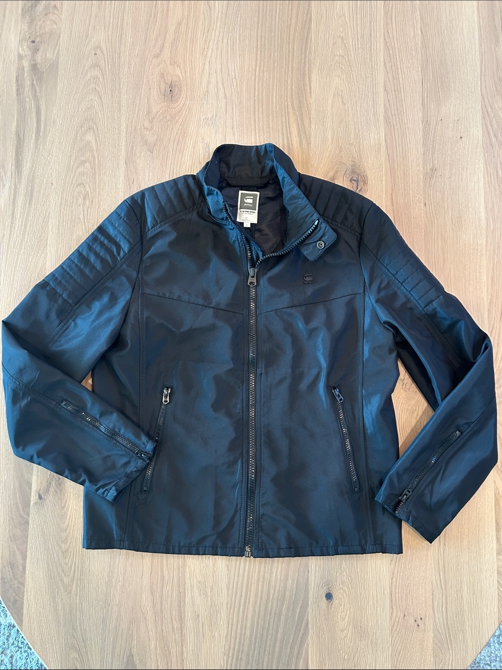 G-Star Men's Black Lightweight Zip Jacket